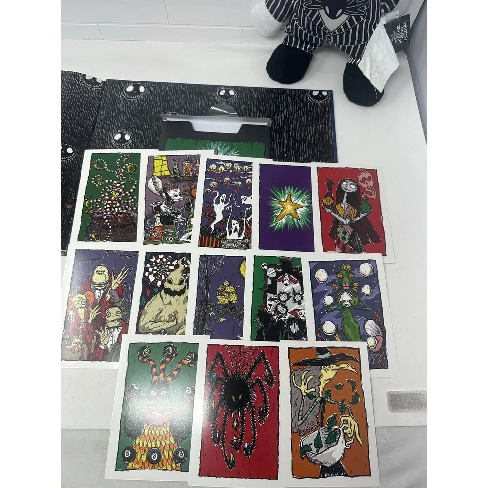 Disney Nightmare Before Christmas Book Set Jack Skellington Plush‎ DVD Postcards